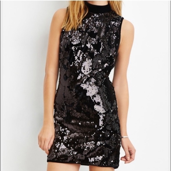 Forever 21 Dresses & Skirts - Forever 21 Contemporary black sequin and velvet dress